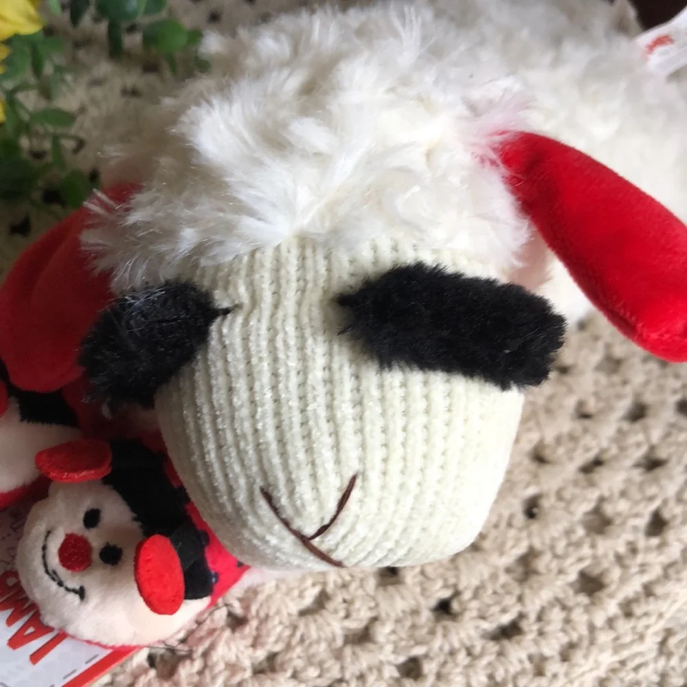 LAMB CHOP Dog Toy with Ladybug Feet